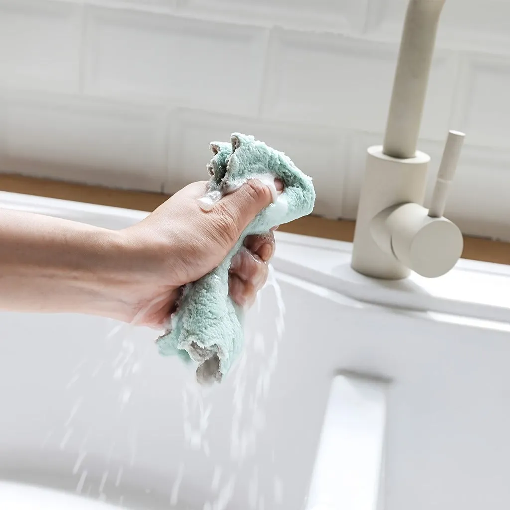 10pcs Kitchen Towel & Dishcloth Set - Random Color, for Washing Dishes, Cooking, Baking