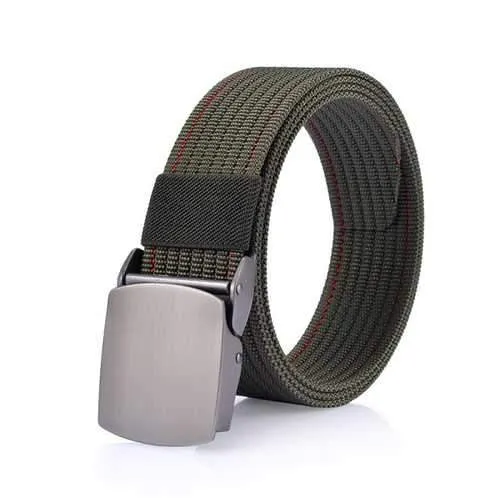 125CM Men Nylon Alloy Buckle Belt Military Tactical Durable Outdoor Sport Pants Strip