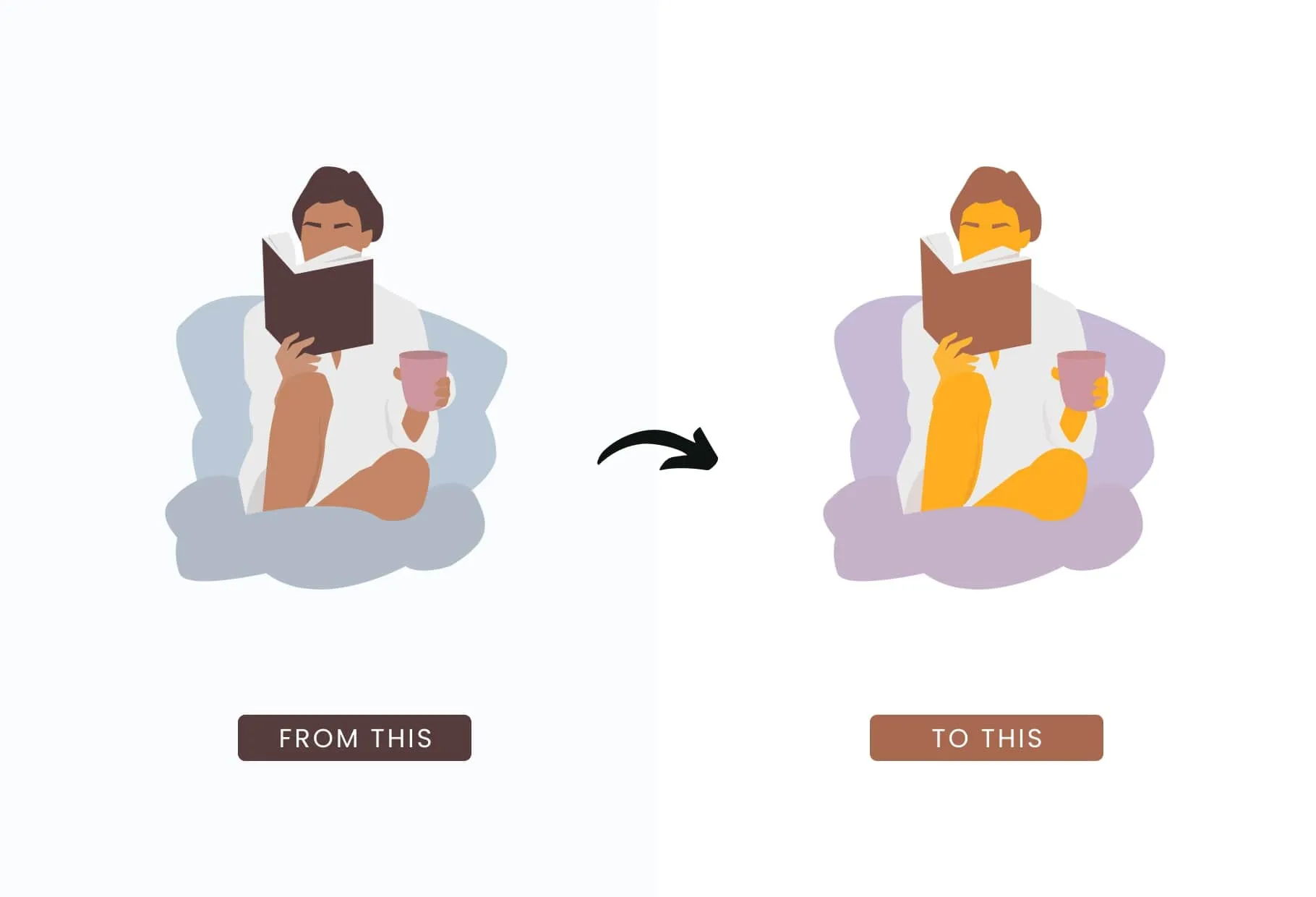 20 Unique Female Everyday Illustrations Fully Editable in Canva Pack 02