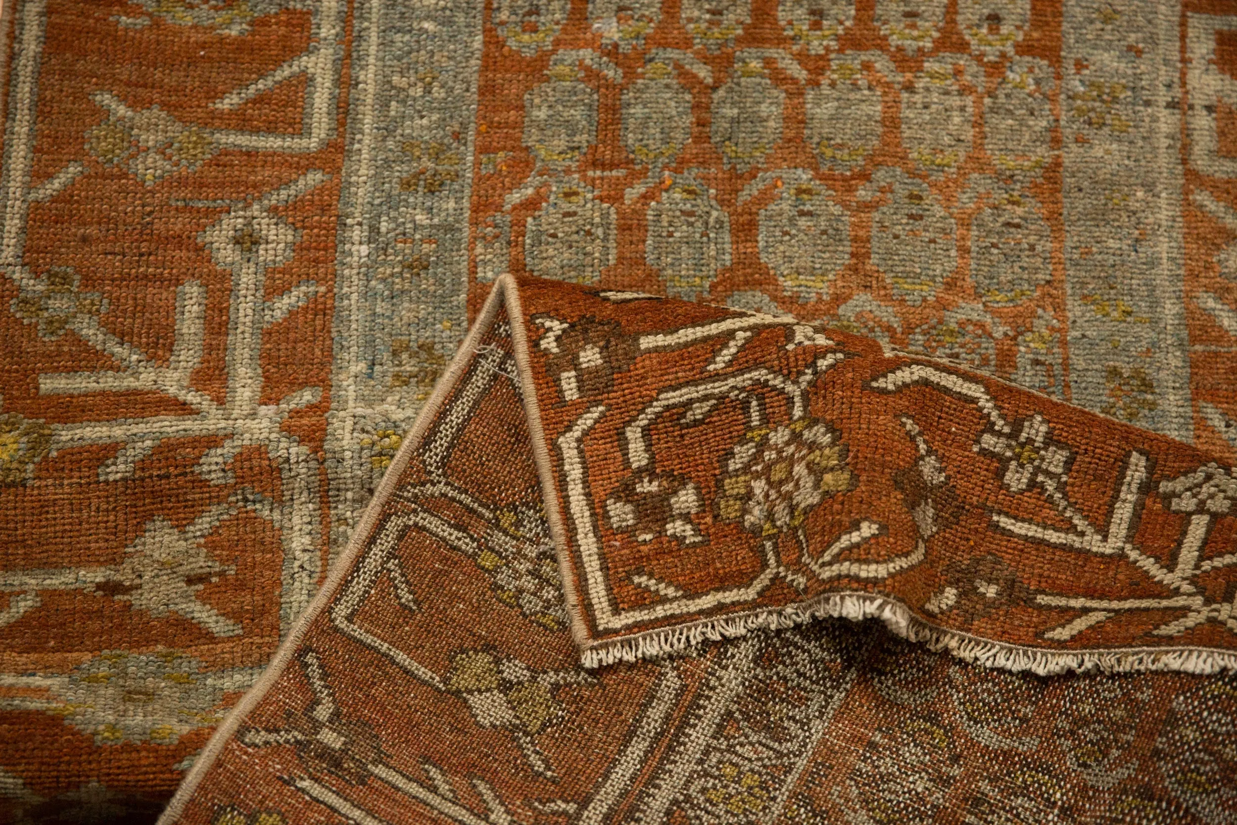 2.5x6 Antique Fine Distressed Hamadan Rug Runner