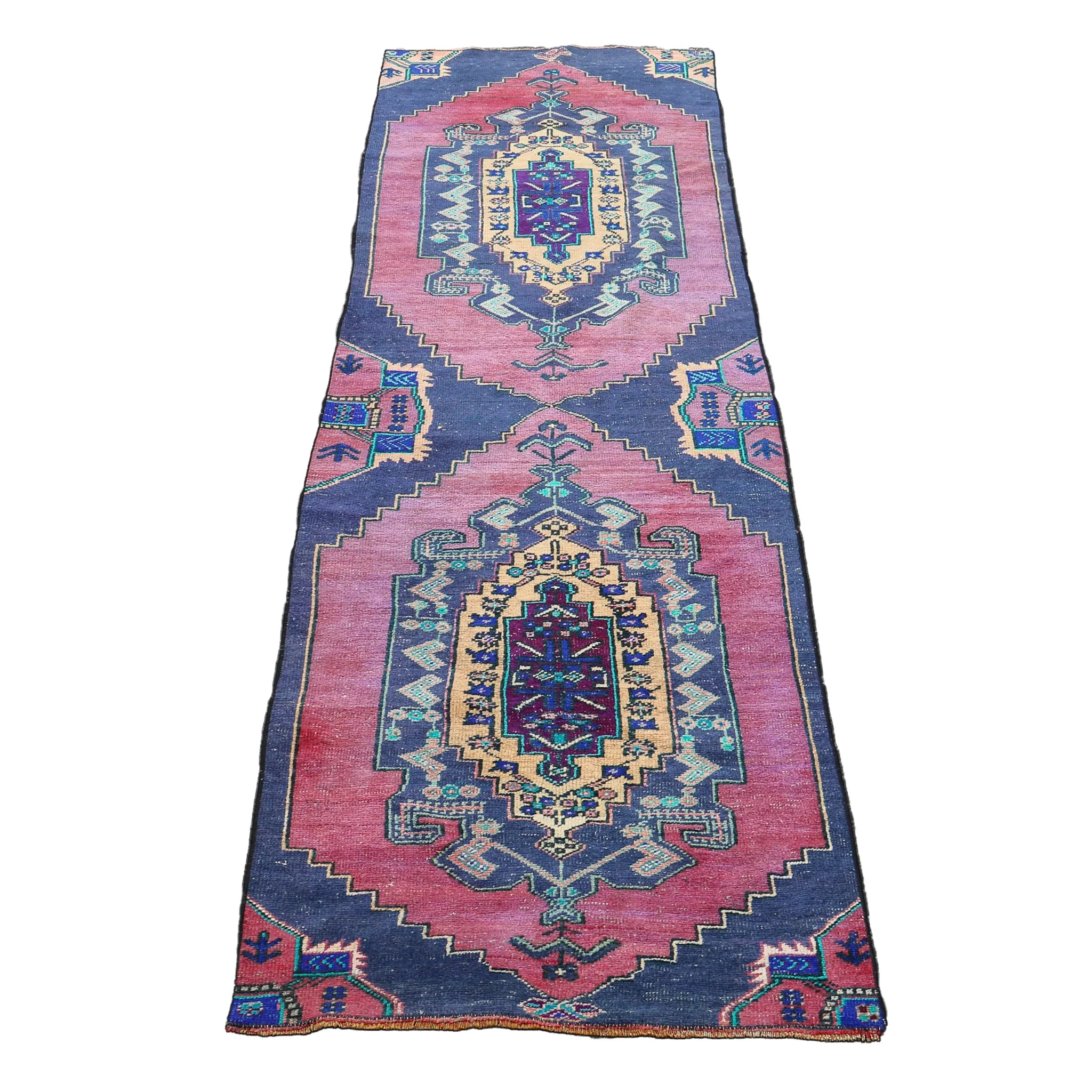 56882 Handwoven Vintage Rug 2'9x10