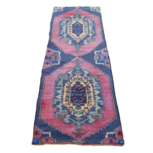 56882 Handwoven Vintage Rug 2'9x10