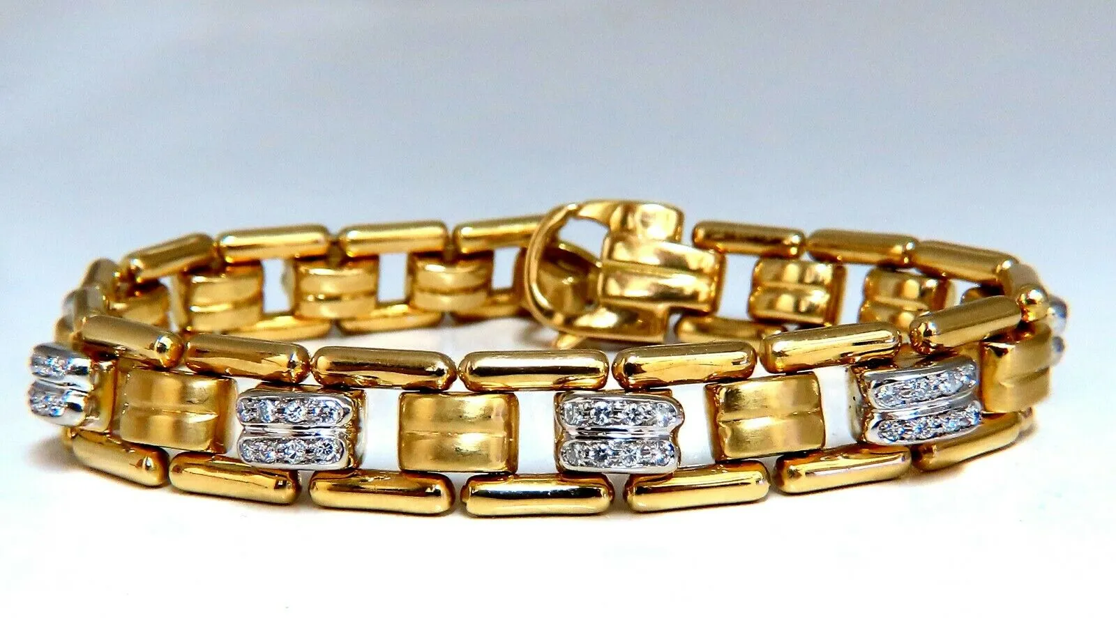 .80ct Natural Masculine Mod Durable Hinged Bracelet 14 Karat