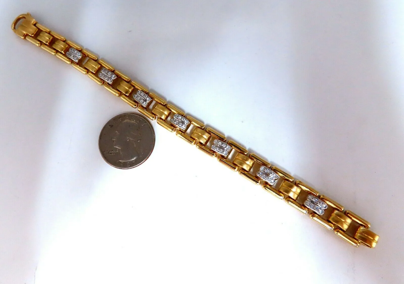 .80ct Natural Masculine Mod Durable Hinged Bracelet 14 Karat