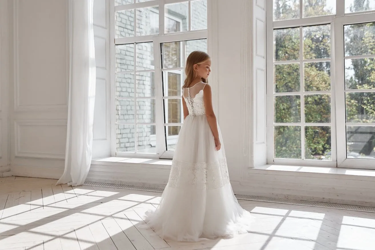 AB041 Boho Chic Communion Dress