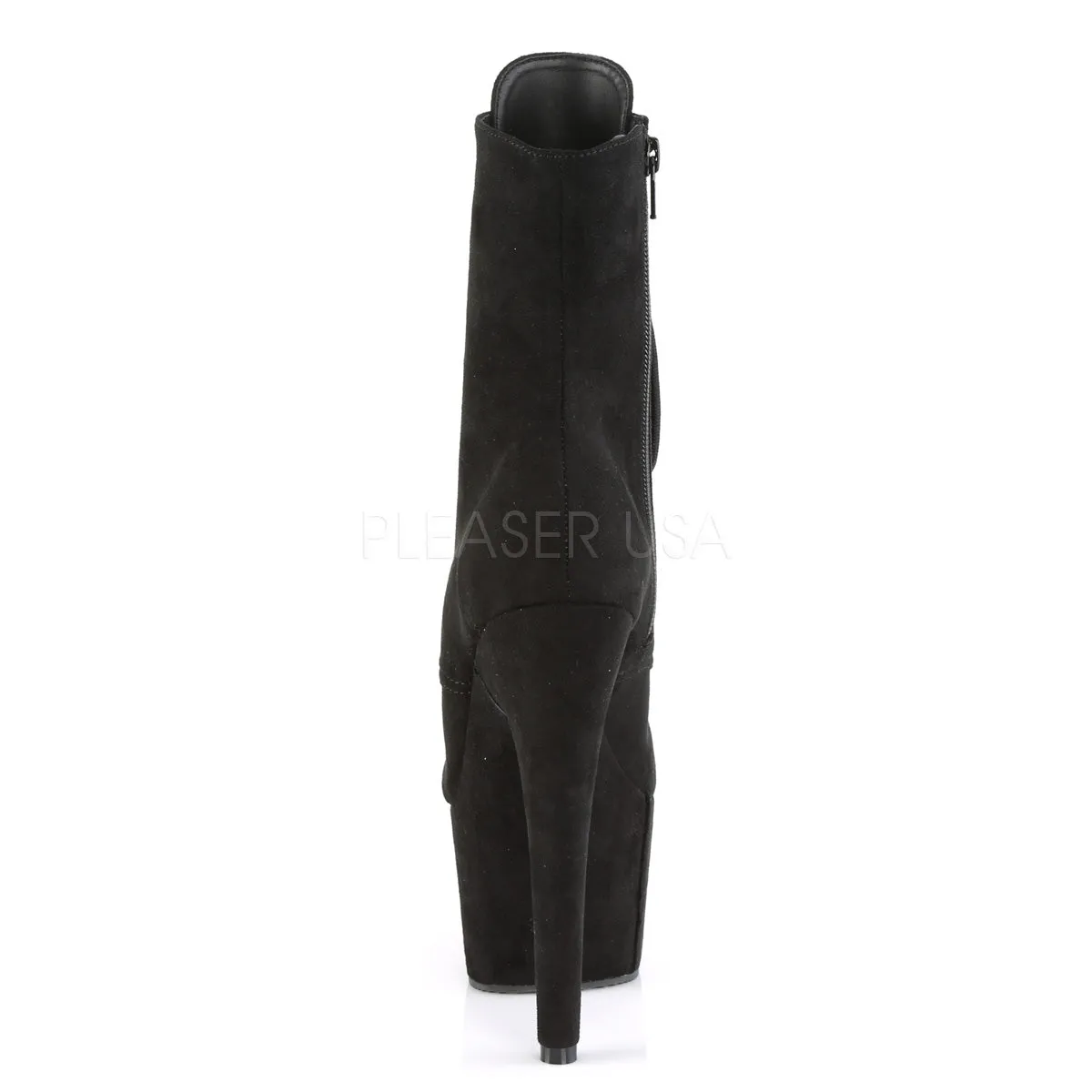 ADORE-1021FS  Black Faux Suede/Black Faux Suede