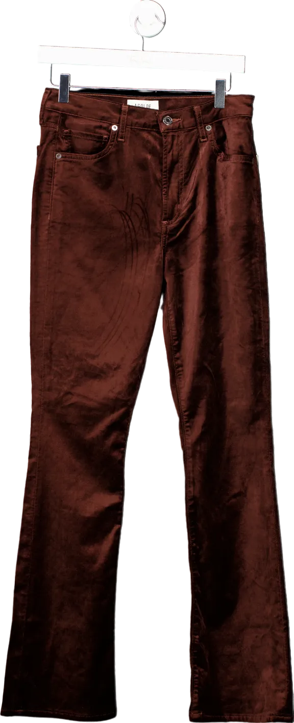 AGOLDE Chocolate Milk Nico Boot High Rise Boot Jeans UK W26