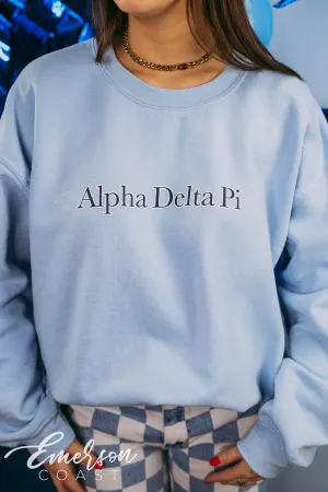 Alpha Delta Pi PR Simple Crewneck