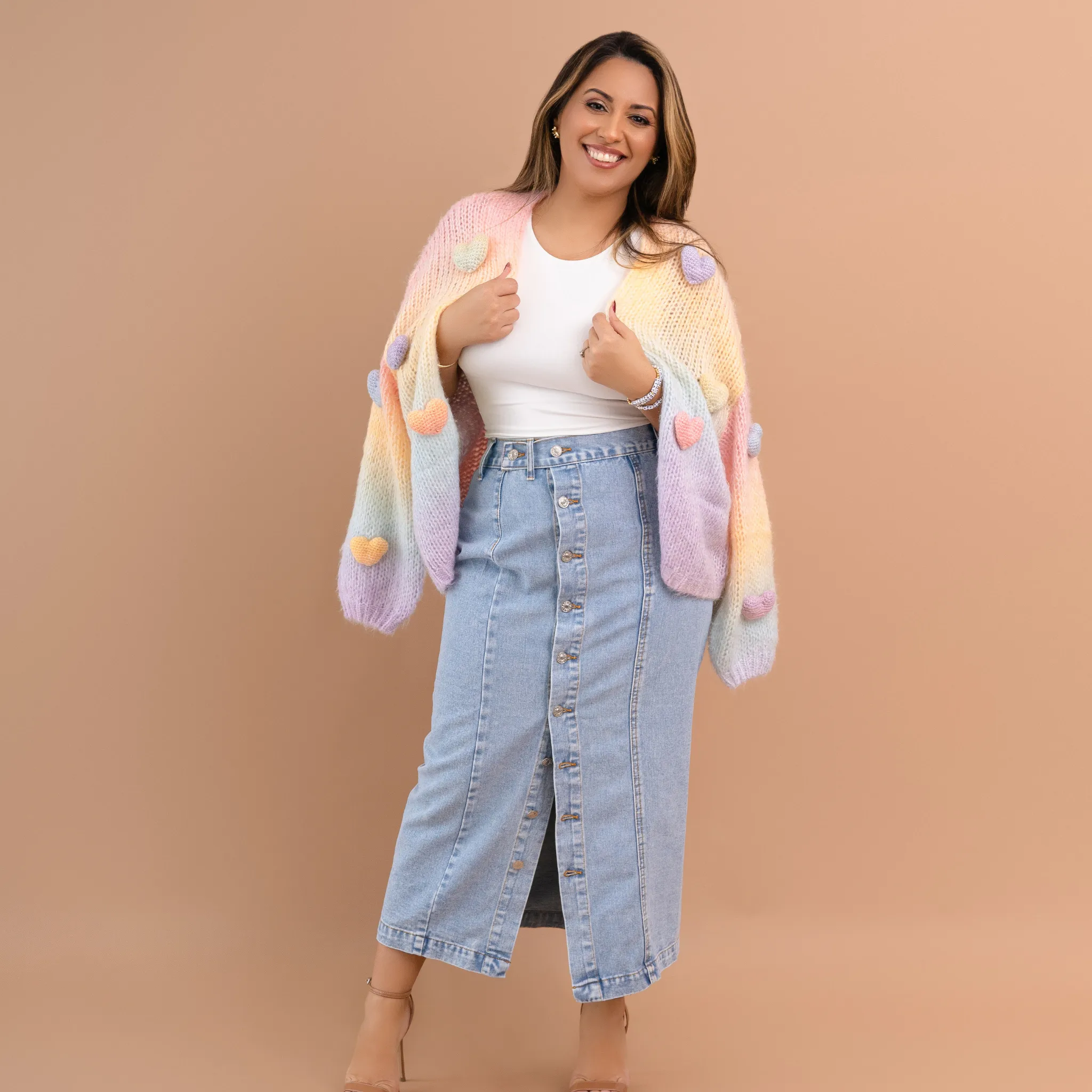 Always Chic Denim Midi Skirt