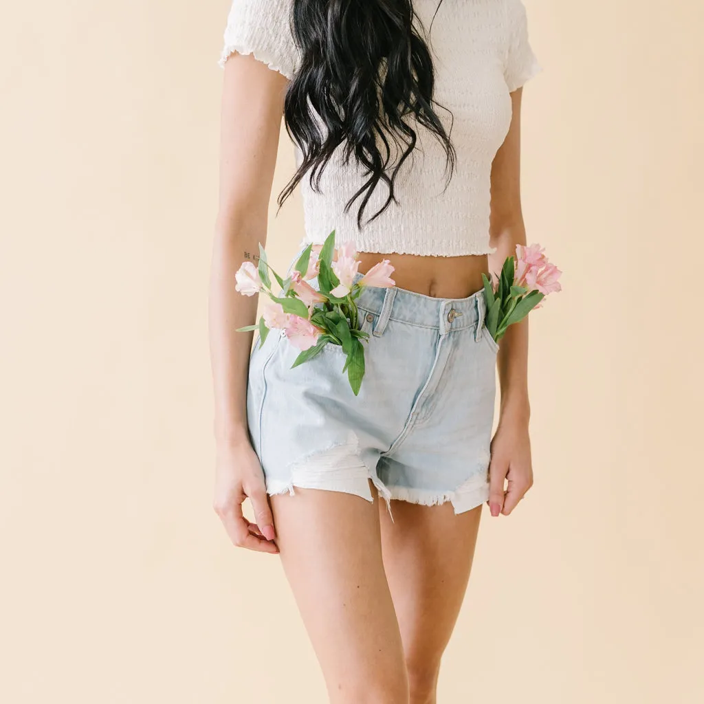 Always Yours Kancan Shorts // Light Wash
