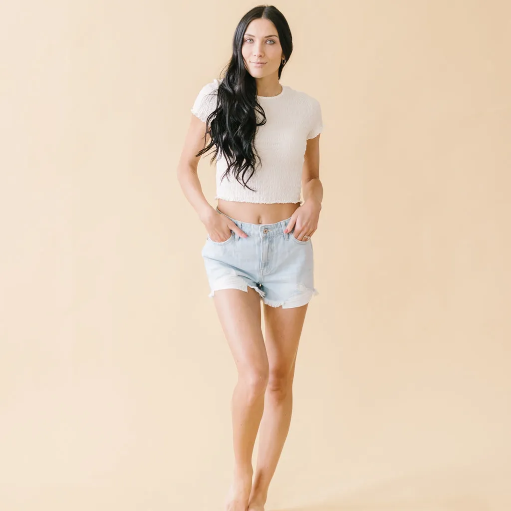Always Yours Kancan Shorts // Light Wash
