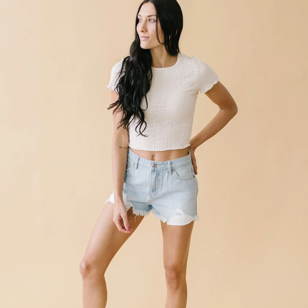 Always Yours Kancan Shorts // Light Wash