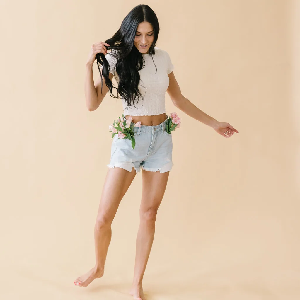 Always Yours Kancan Shorts // Light Wash