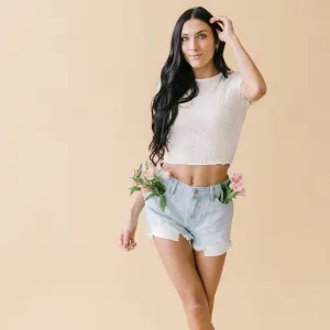Always Yours Kancan Shorts // Light Wash