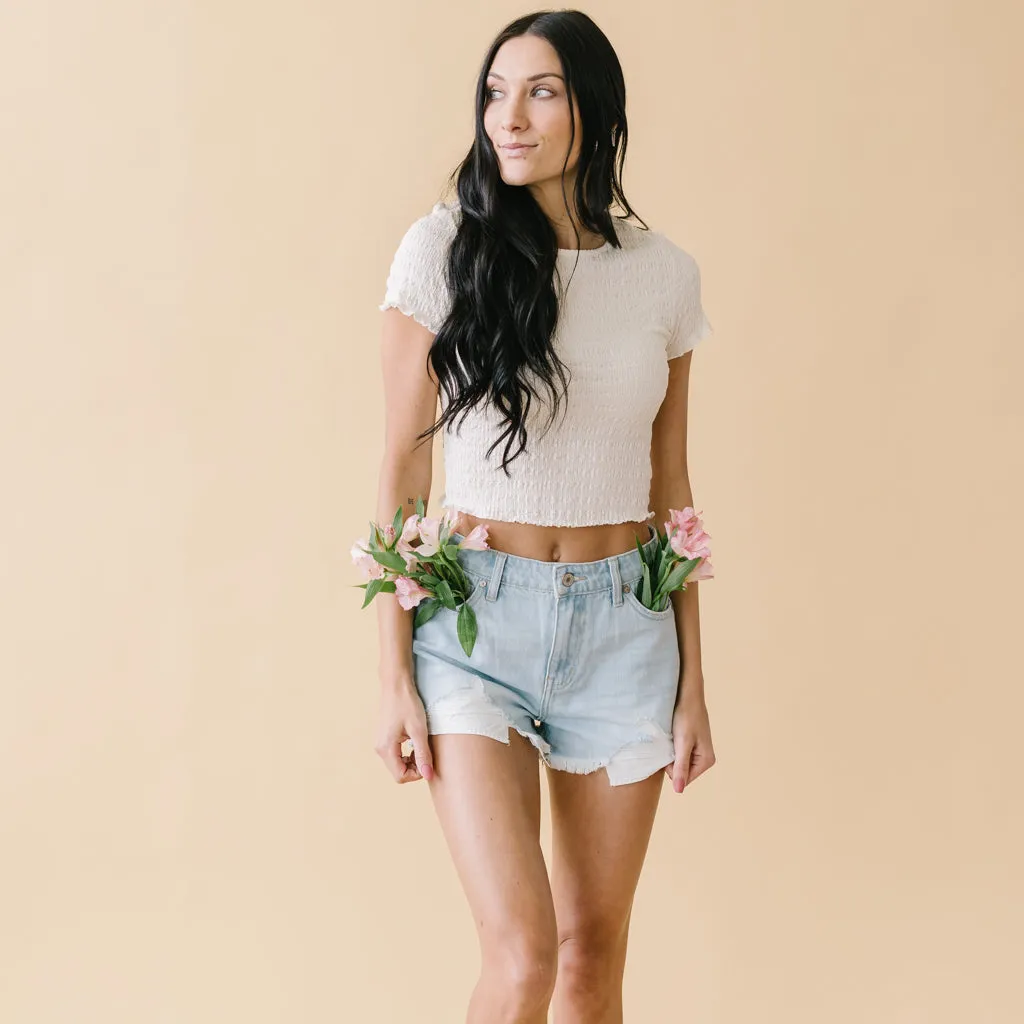 Always Yours Kancan Shorts // Light Wash