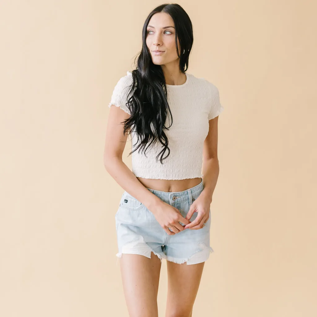 Always Yours Kancan Shorts // Light Wash