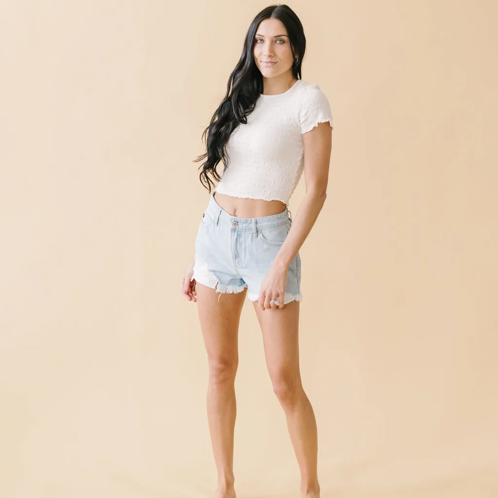 Always Yours Kancan Shorts // Light Wash