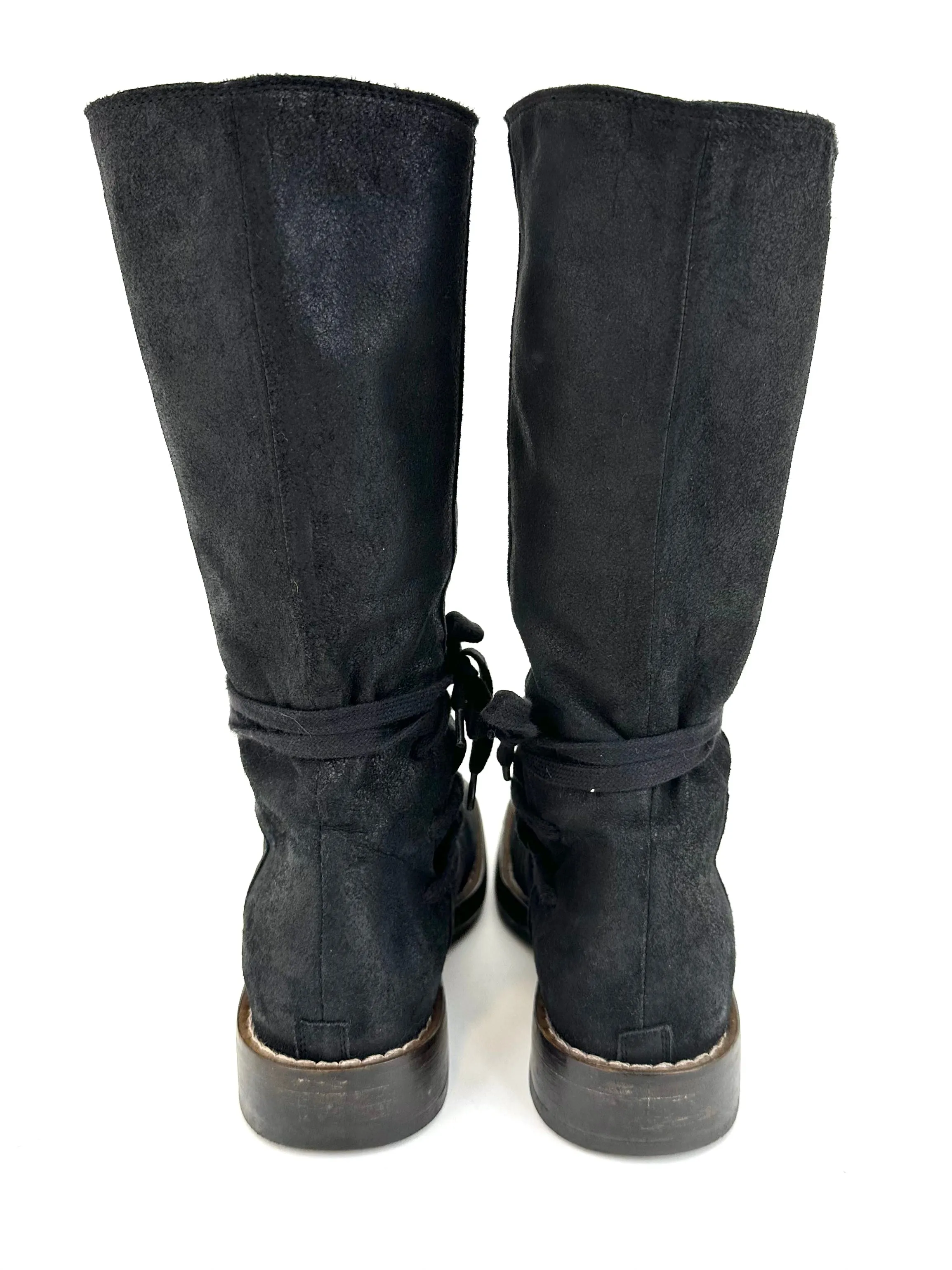 Ann Demeulemeester Suede Mid-Calf Boots