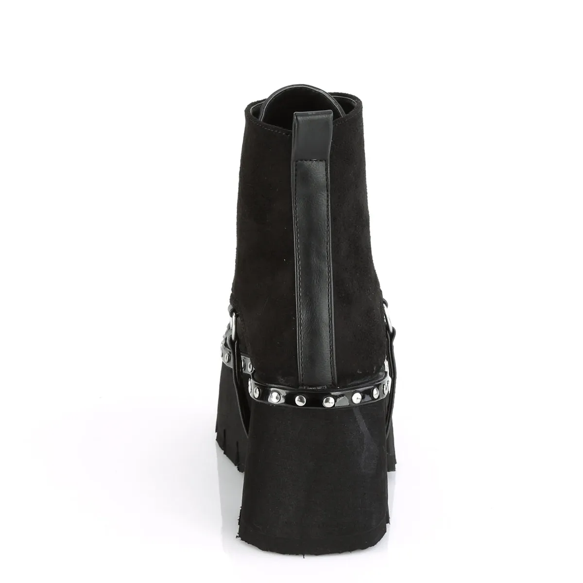 ASHES-100  Black Vegan Suede-Black Vegan Leather