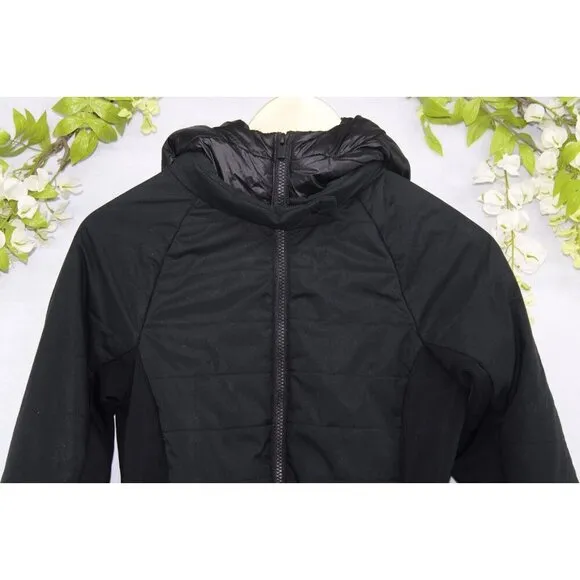 Athleta Women's Grace Peak Jacket Zip Hooded Pockets Hiking Wind Water Black XS