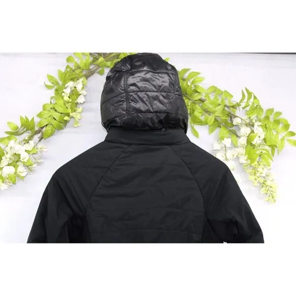 Athleta Women's Grace Peak Jacket Zip Hooded Pockets Hiking Wind Water Black XS