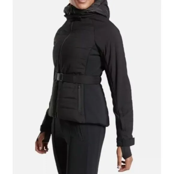 Athleta Women's Grace Peak Jacket Zip Hooded Pockets Hiking Wind Water Black XS