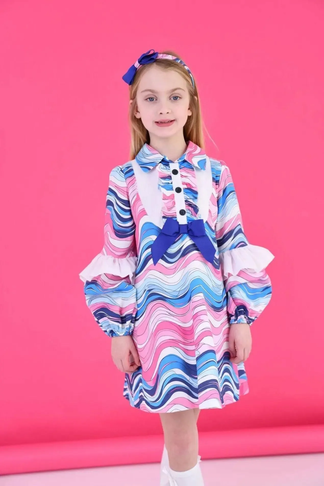 AW24 Rochy Girls Pucci Puff Sleeve Dress