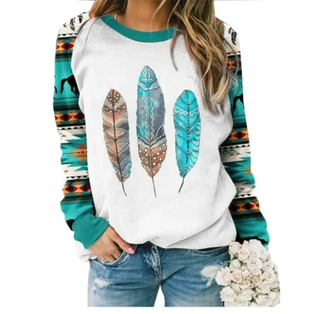 Aztec Feather Dreams Top