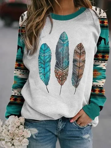 Aztec Feather Dreams Top