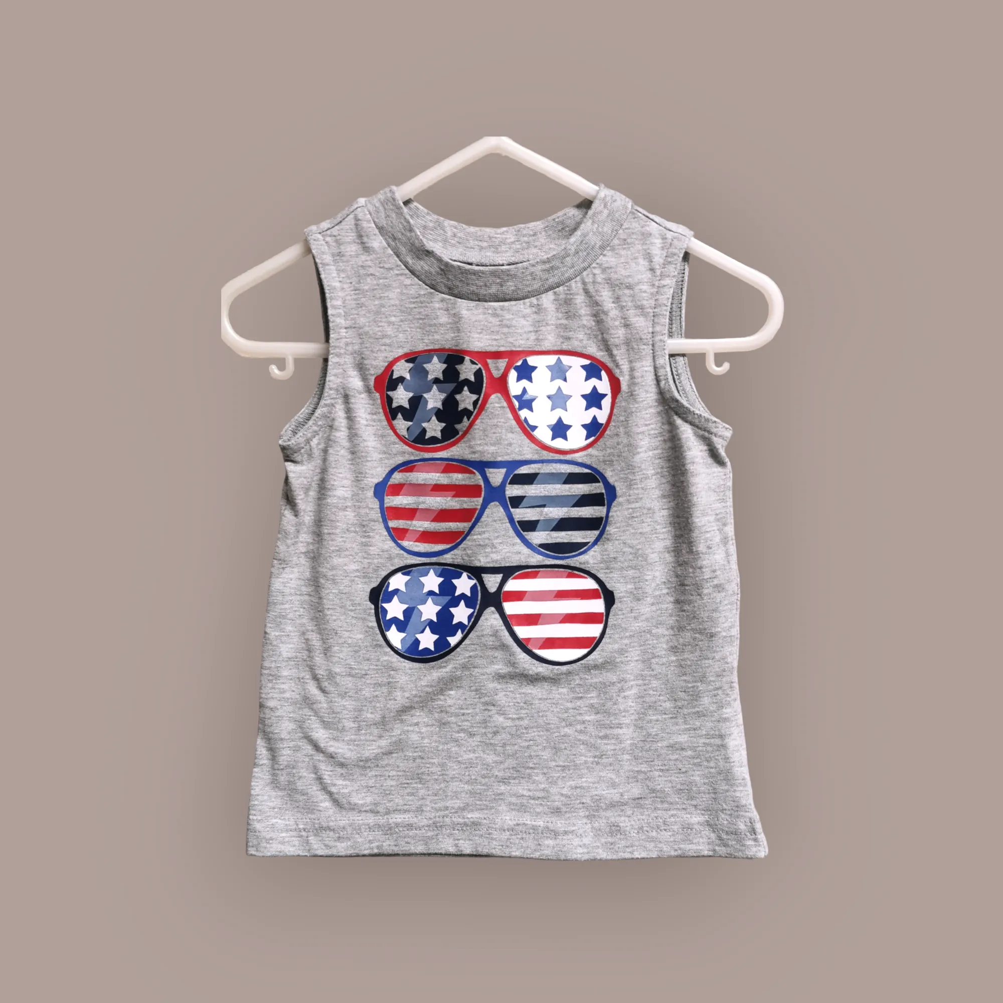 BABY BOY SIZE 9 MONTHS - OKIE DOKIE, Graphic Tank Top EUC B50