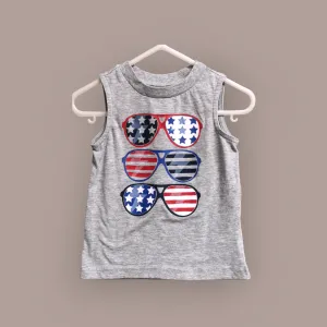BABY BOY SIZE 9 MONTHS - OKIE DOKIE, Graphic Tank Top EUC B50