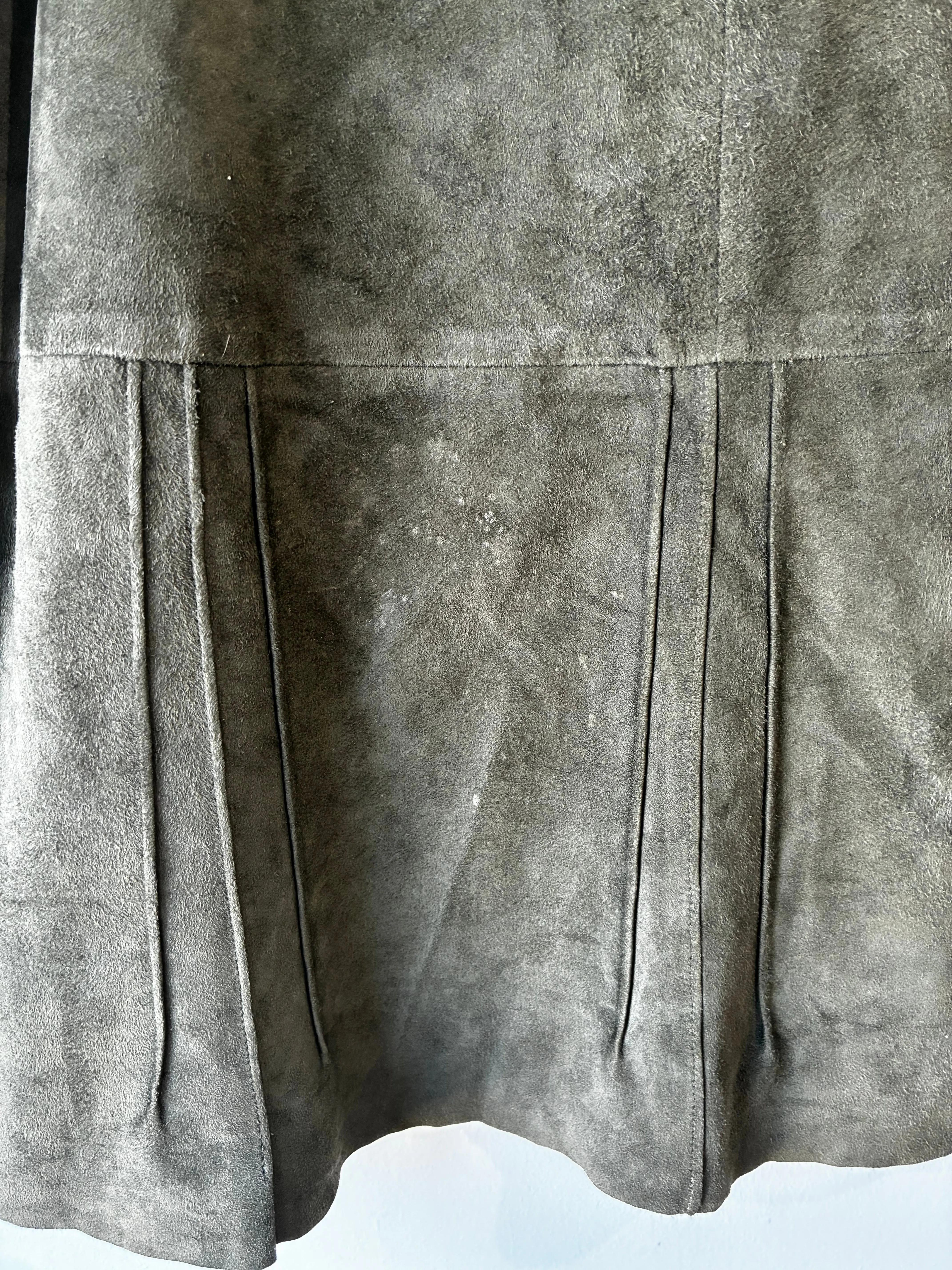 Banana Republic Olive Green Suede Skirt