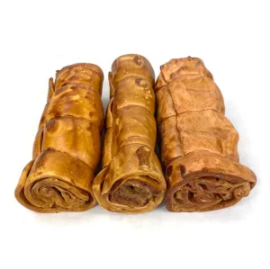 Beef Basted Cheek Roll- Durable Dog Chew 5-6"