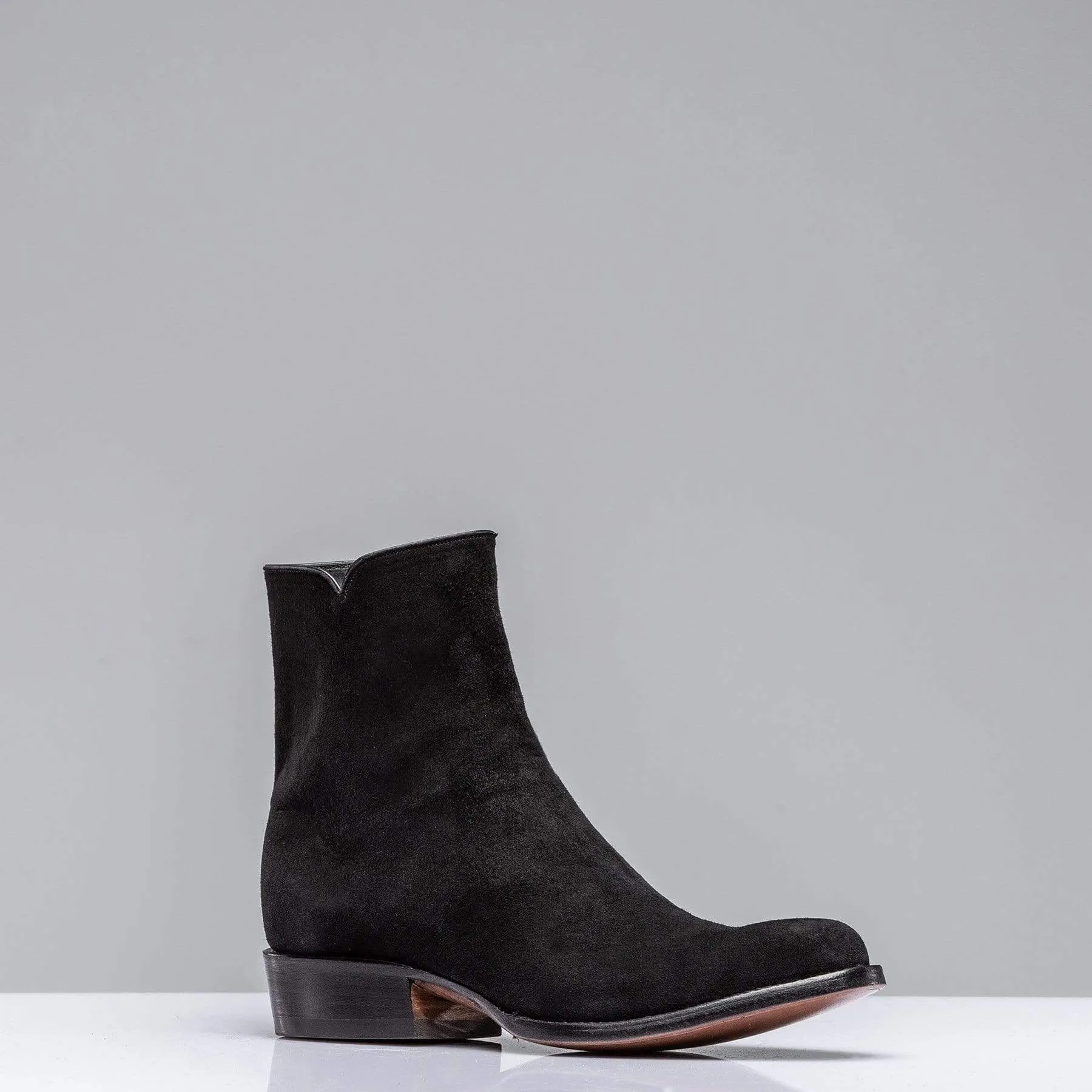 Black Suede Round Toe Zorro