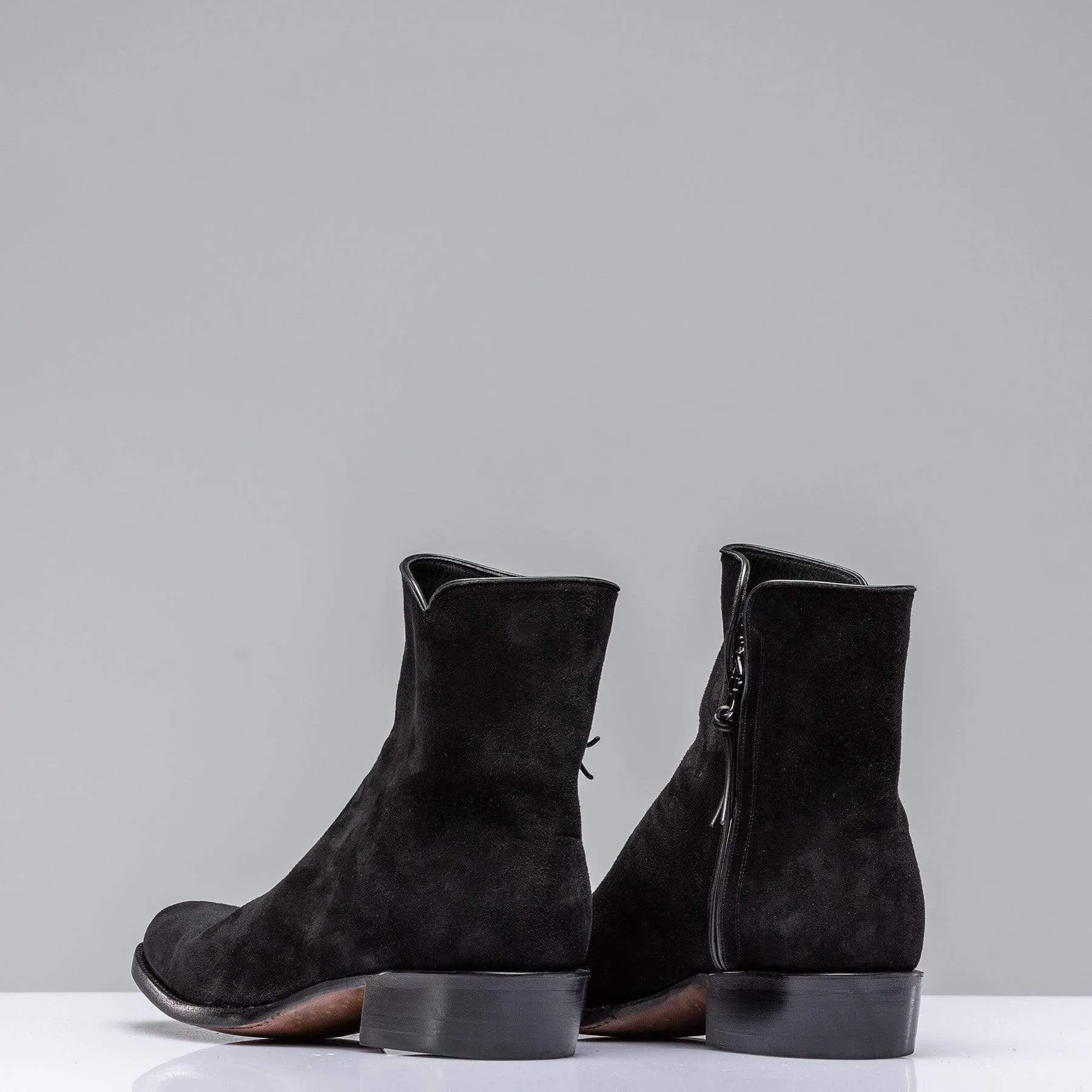 Black Suede Round Toe Zorro