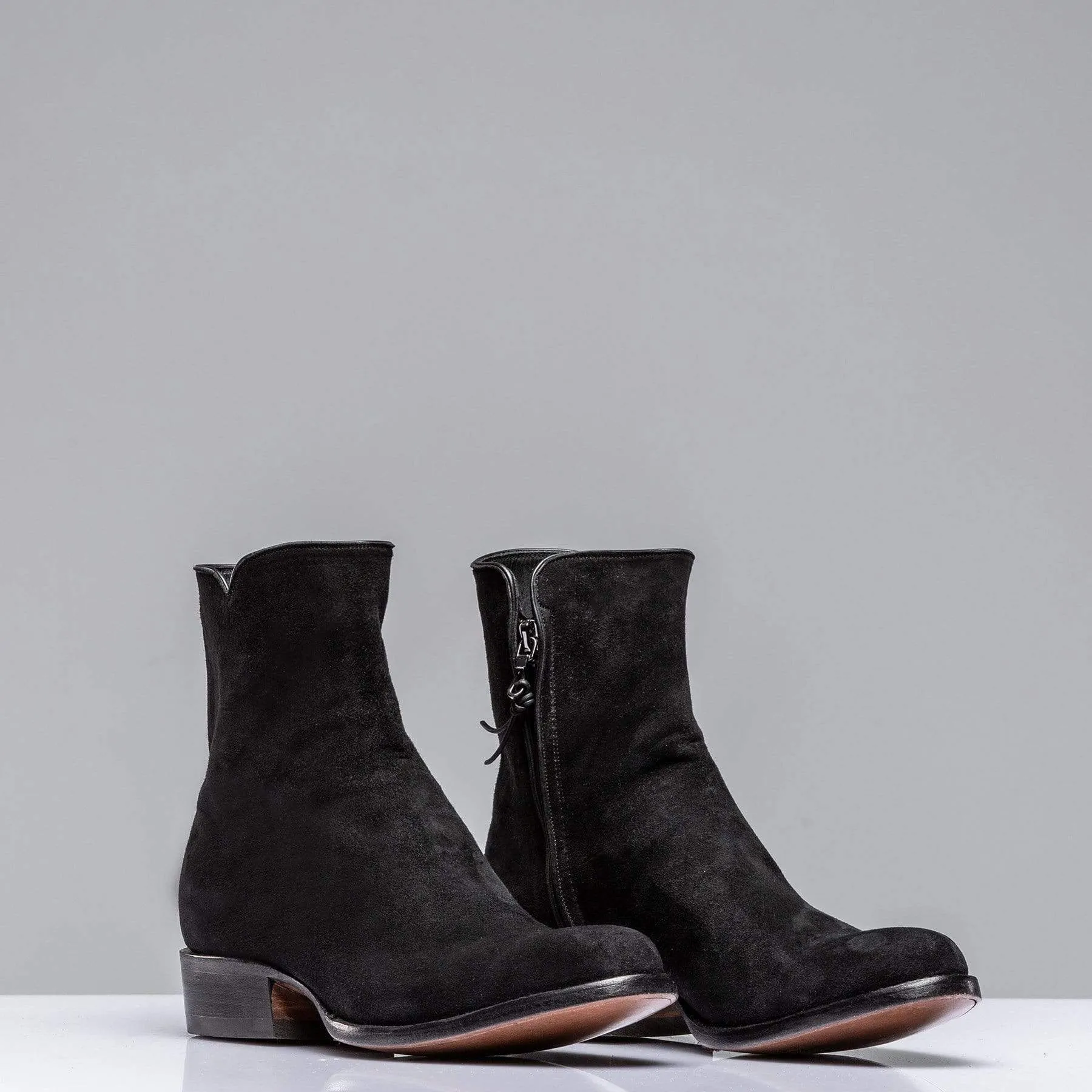 Black Suede Round Toe Zorro