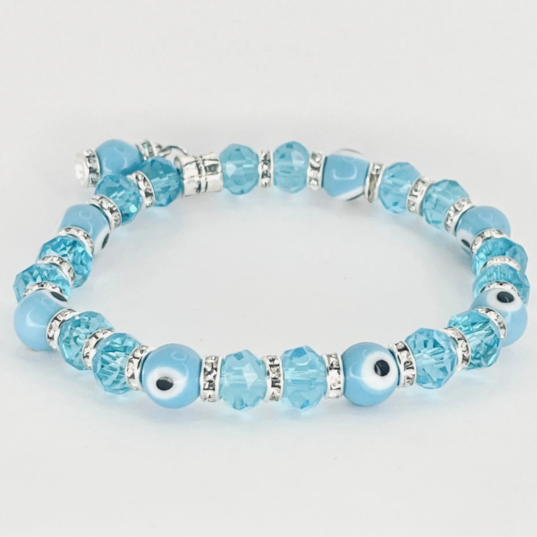 Blue Protective and Stylish Evil Eye Stretch Bracelet