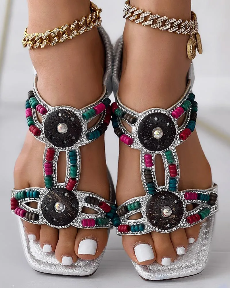Bohemian Tribal Beaded Summer Beach Sandals