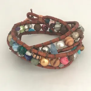 Boho-Chic Double-Wrap Bracelet