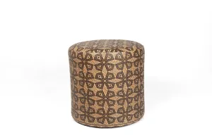 Borneo Mat Round Ottoman - Bloom