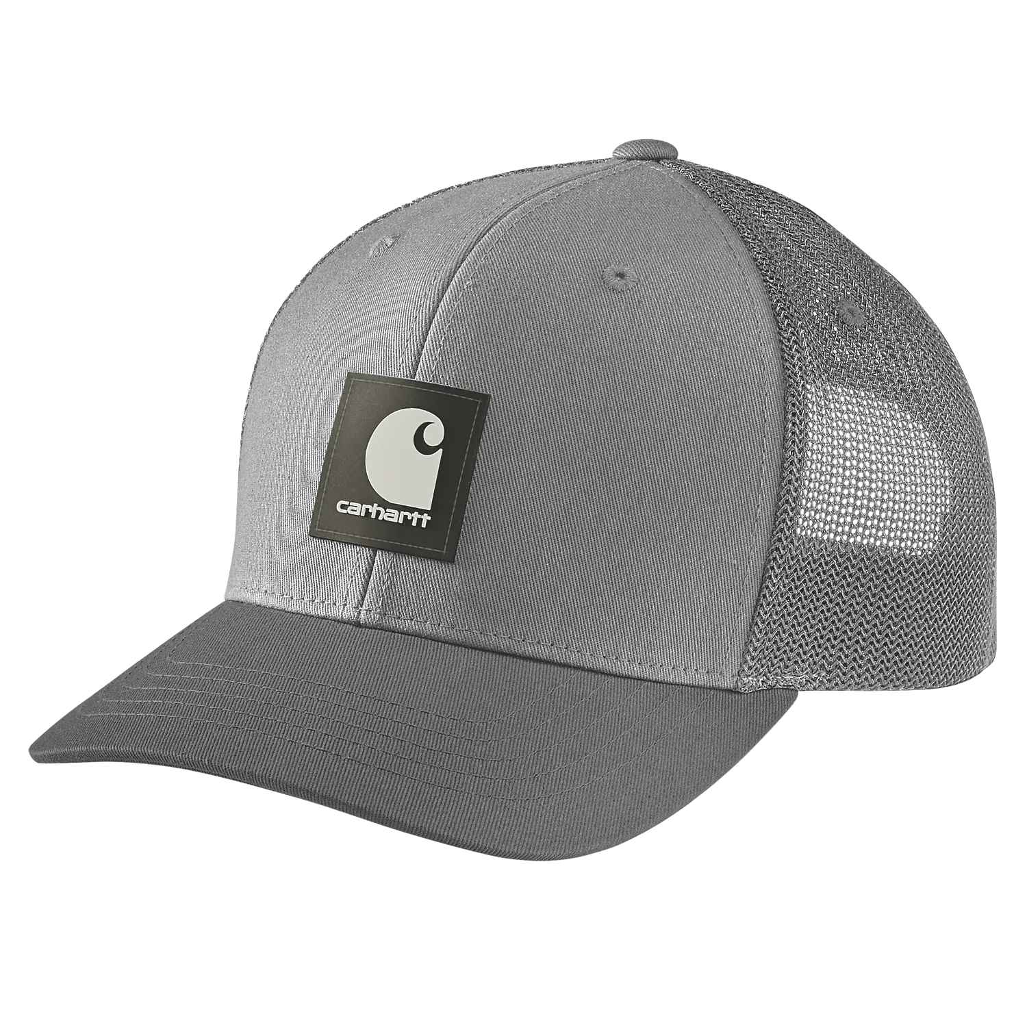 Carhartt Twill Mesh-Back Logo Patch Cap - 105216 Grey