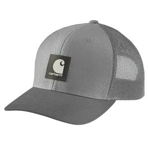 Carhartt Twill Mesh-Back Logo Patch Cap - 105216 Grey
