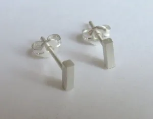 Chic And Stylish Ultra Thin, Hand-Made, Rectangular Bar Stud Earrings - 0017