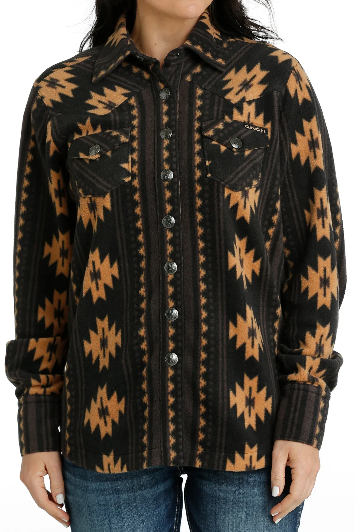 Cinch Women's Black Southwest Polar Fleece Shirt Jacket