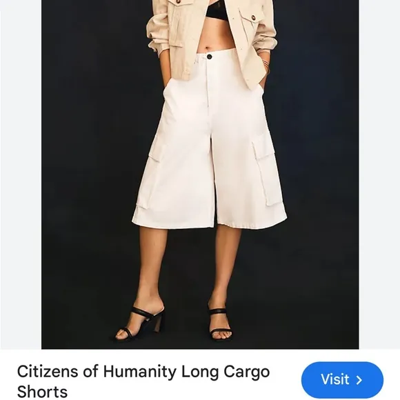 Citizens Of Humanity Cream Women's Bermudas