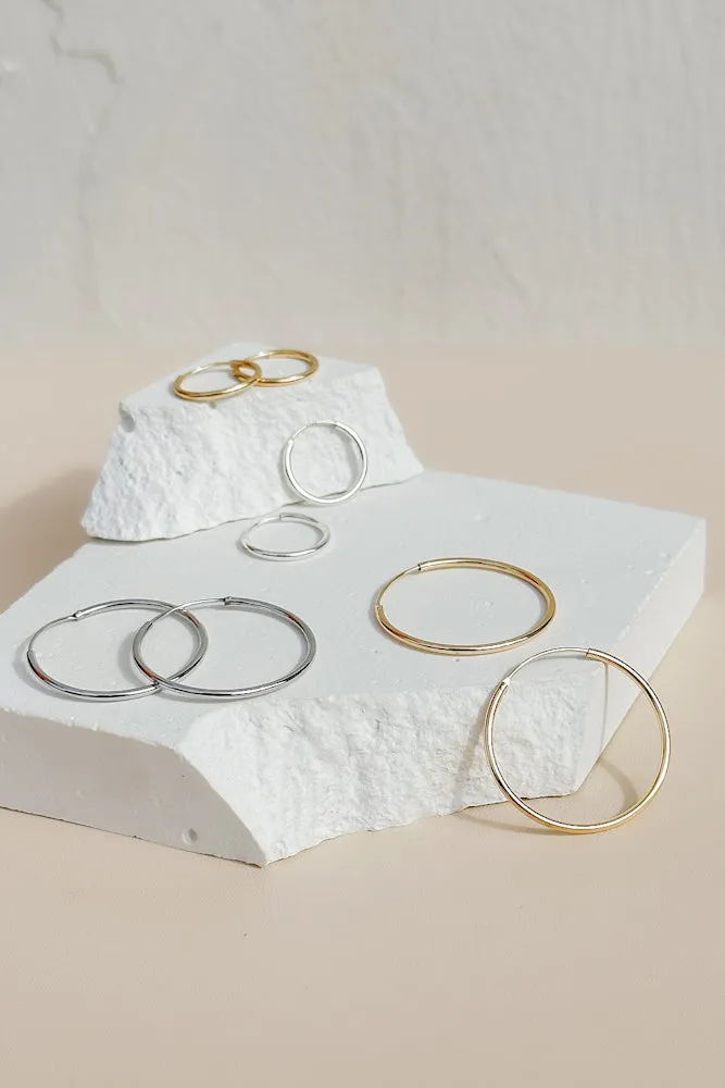 Classic Hoops (925 Silver)
