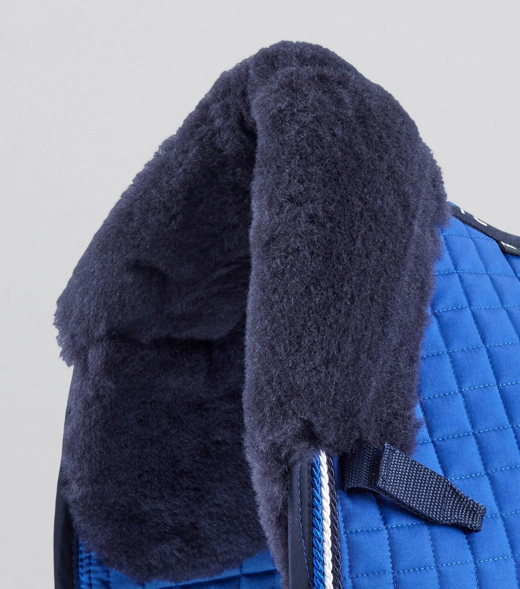 Close Contact Merino Wool European Saddle Pad - Dressage Square Royal Blue/Navy Wool