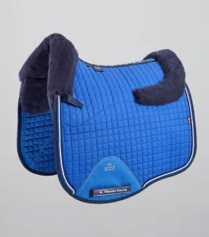 Close Contact Merino Wool European Saddle Pad - Dressage Square Royal Blue/Navy Wool