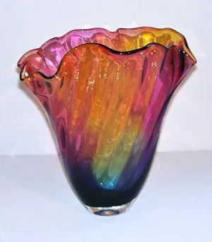 Coastal Vase Warm rainbow