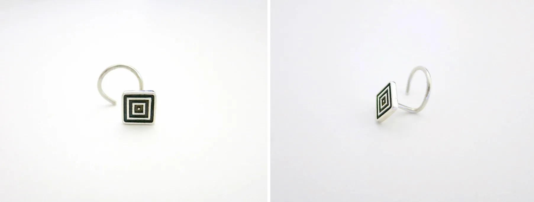 Contemporary, minimalist, and chic square nose pin